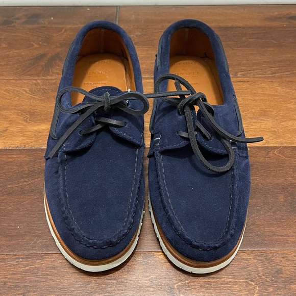 Sunspel and Sperry Suede Boat Shoe in Navy Men’s Size 10 22933 - Picture 2 of 9